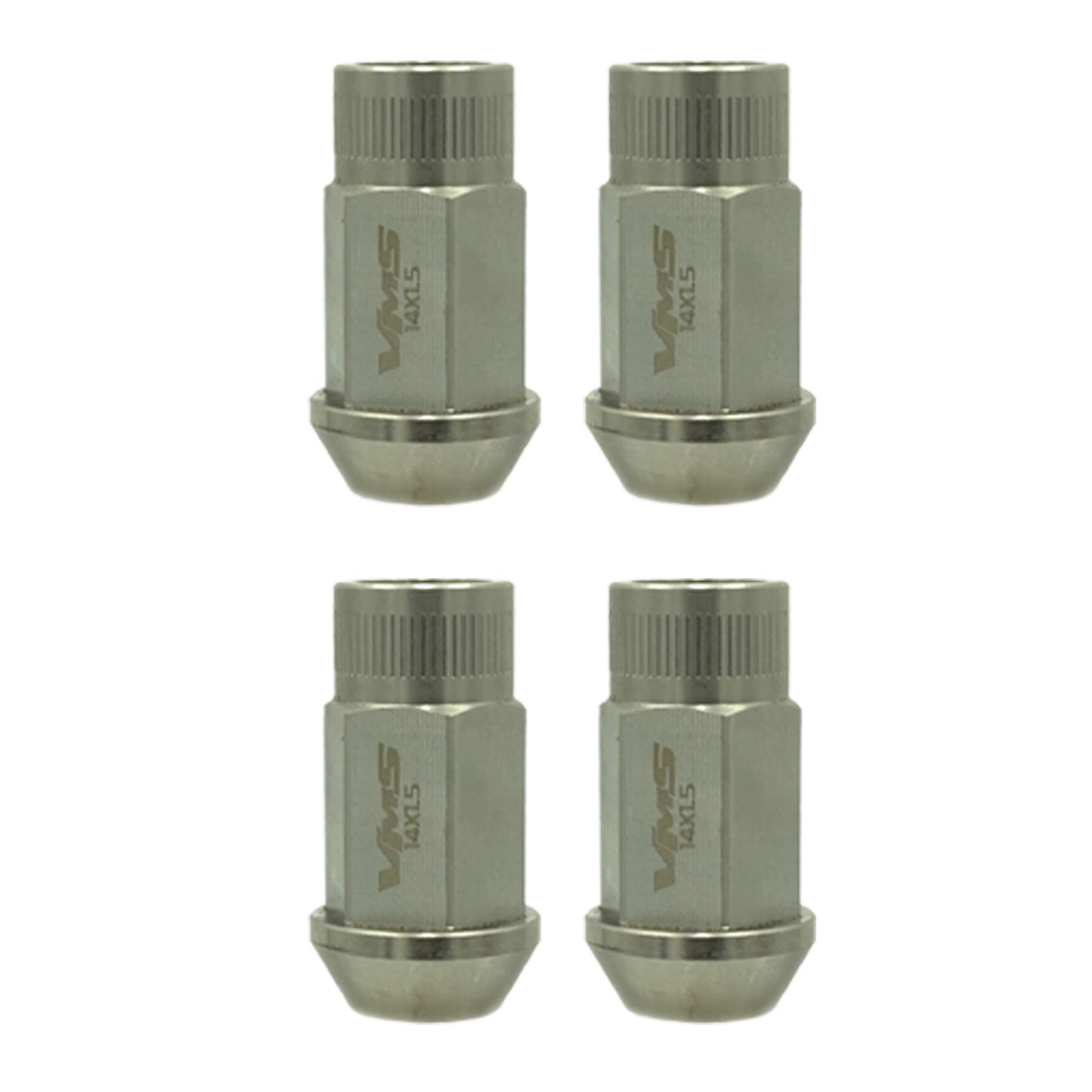 VMS 14x1.5mm Closed-End Stainless Steel Racing Lug Nuts - High-Performance & Rust-Resistant (Part # LG0090SS)