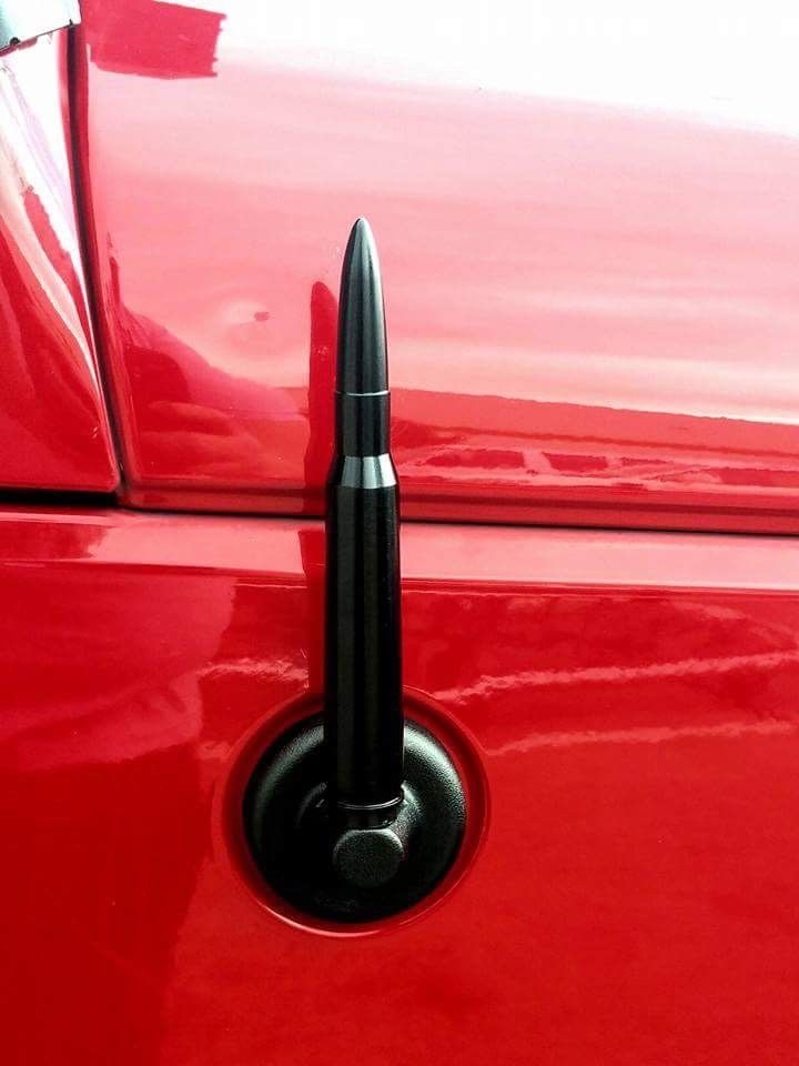 Stylish .50 Caliber Stubby Billet AM FM Antenna Fits Jeep Wrangler models All Models