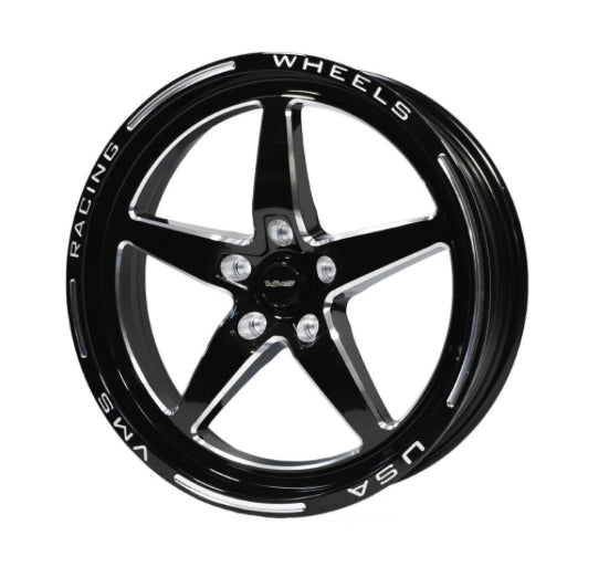 VMS Racing V-Star 5 Lug Drag Wheel Rim 17X4.5 5X120.7 (5X4.75) -25.4 ET (1.75